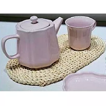Макарон қызғылт керамикалық ыдыс жинағы